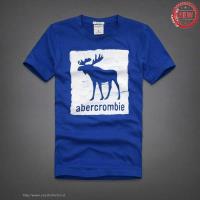 heren abercrombie korte tees big moose pattern blauw Echt Goedkoop df0v7323